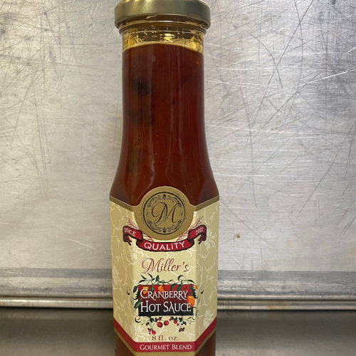 Cranberry Hot Sauce, Miller's (8 oz.) Medford Seafood Market